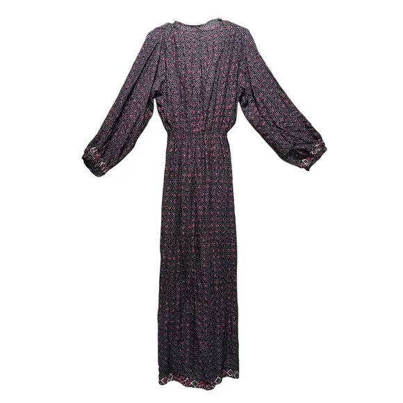 Natalie Martin Anthropologie Nico Wrap Maxi Dress Womens Medium Floral Draped - Picture 5 of 16